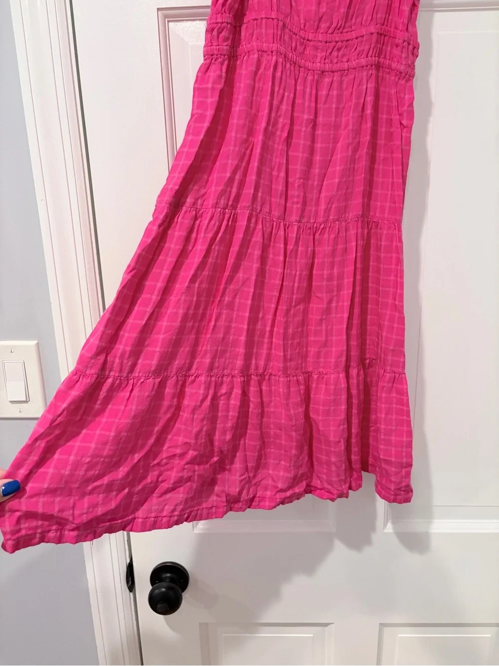 Old Navy Hot Pink Tiered Sundress